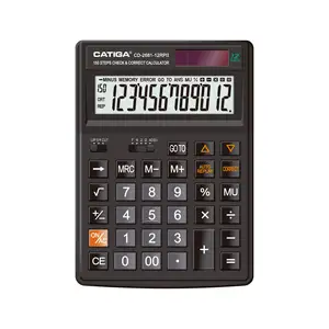 12 Digits Electronic Calculator With 150 Steps Check And Correct CATIGA Solar Calculator Check Calculator