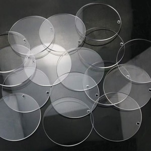 Círculo transparente de acrílico en blanco, película protectora de doble cara, llavero DIY en blanco, juego de acrílicos en blanco de múltiples formas - Product Image 2