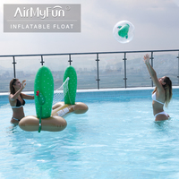 Terrain de volley-ball gonflable Airmyfun Cactus Water Games pour enfants avec ballon, en PVC, certifié EN71