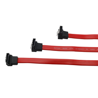 Serial ATA Red 7Pin Sata SATA a Cable de 90 grados para computadora de disco duro 6 Gbps SATA 3,0 Cable con pestillo de bloqueo