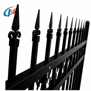 Siyah Spearhead dekoratif Metal çit villa ferforje korkuluk toz kaplama düşük bakım sıcak daldırma kolay kapıları çit - Product Image 5