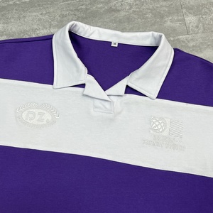 QIANSHI, ropa de calle de alta calidad para hombre, camisetas de gran tamaño con solapa a rayas, Polo térmico de manga larga bordado personalizado para hombre - Product Image 4