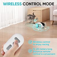 Jouet interactif électrique intelligent à télécommande pour chat jouet voiture automatique à queue turbo jouet Usb Rechargeable Induction sport jouets pour animaux de compagnie