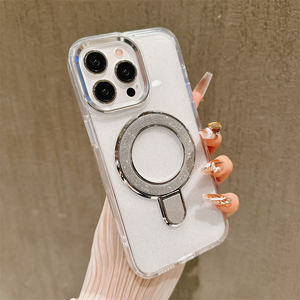 Lusso 360 ° cavalletto in metallo ruotato paraurti resistente trasparente custodia per telefono per <span class=keywords><strong>OPPO</strong></span> Reno 14 14F Pro 13F 12F <span class=keywords><strong>A5</strong></span> A3 PRO A58 copertura in acrilico - Product Image 1