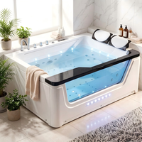 Promotion Prix Bas Moderne Baignoire Spa Autoportante Intérieure en Acrylique avec Drainage, Contrôle par Ordinateur, Garantie 5 Ans, Blanc