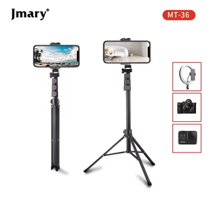 Jmary 1.7Meter Adjustable Metal Phone Stand Solid Portable Selfie <strong>Stick</strong> with Light Phone Clip Flexible MT36 Tripod Stand - Product Image 1