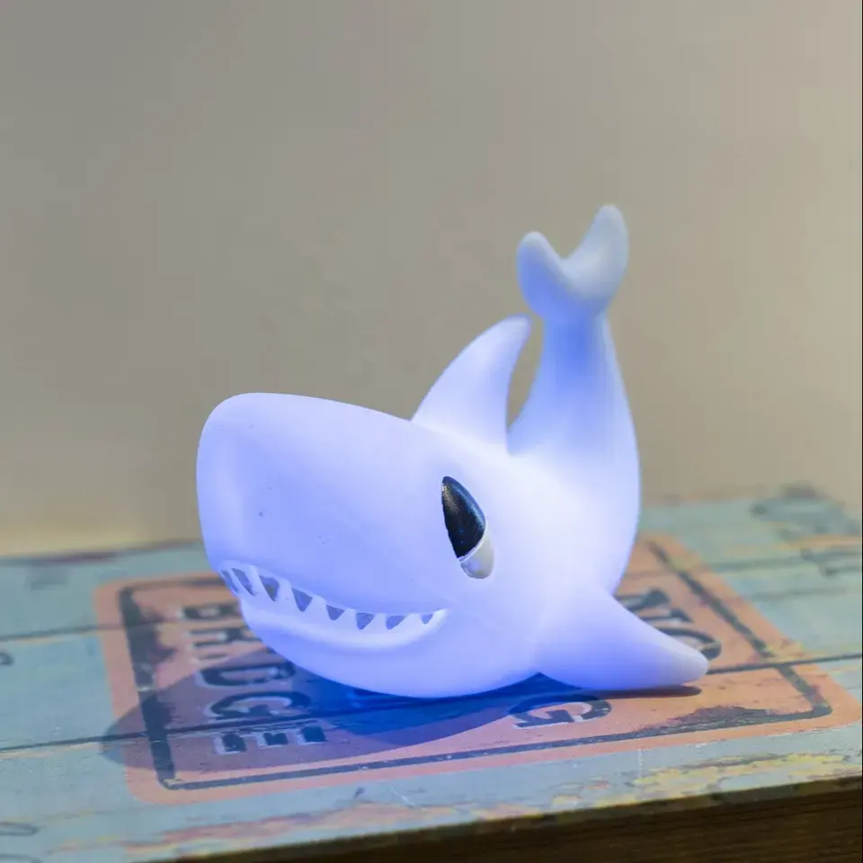 Kids room PVC battery operated with screw animal fairy decorative led light shark night lights as a gift