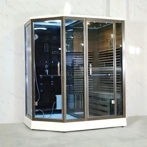 BAIYAO <span class=keywords><strong>Sauna</strong></span> <span class=keywords><strong>hammam</strong></span> moderne, salle de vapeur, nouveau style, salle de bain intérieure, douche à vapeur infrarouge, bois de pruche - Product Image 5