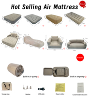 Matelas Gonflable Hypoallergénique King Size pour Camping avec Pompe Intégrée