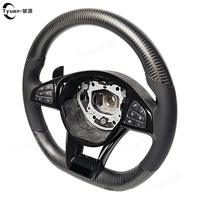 Volant en fibre de carbone et cuir pour Mercedes-Benz AMG 2005-2021, compatible avec A45 AMG AMG GT 63, W204 W205 W211 W212 W213