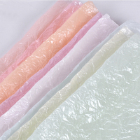 Papier de soie froissé texturé floral, doublure nacrée épaisse pour l'emballage de fleurs fraîches, pour bouquets et emballages cadeaux