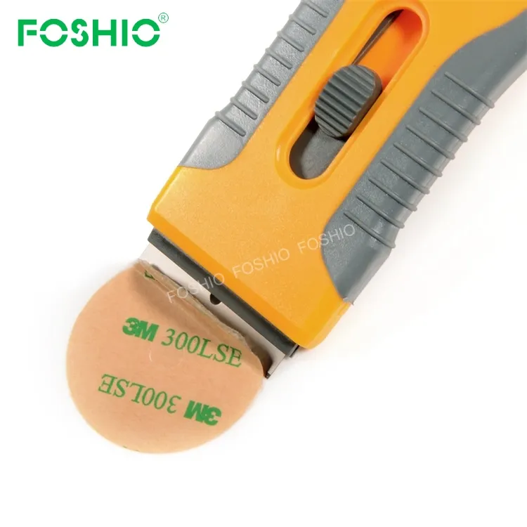 FOSHIO 도매 자동차 스티커 접착제 리무버 자동 창 색조 유리 오븐 가정용 청소 도구 비닐 랩 면도기 스크레이퍼