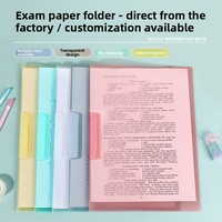 Carpeta Giratoria Transparente KEMU A4 de PP, Tipo Hebilla con Apertura Lateral, para Exámenes, Documentos, Informes, Modelo KM02, Impresión UV