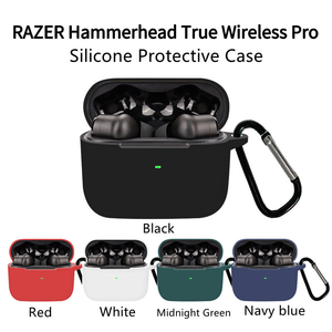 Étui de protection pour écouteurs en silicone pour <span class=keywords><strong>RAZER</strong></span> <span class=keywords><strong>Hammerhead</strong></span> <span class=keywords><strong>True</strong></span> <span class=keywords><strong>Wireless</strong></span> Pro Housse en silicone durable avec porte-clés - Product Image 5