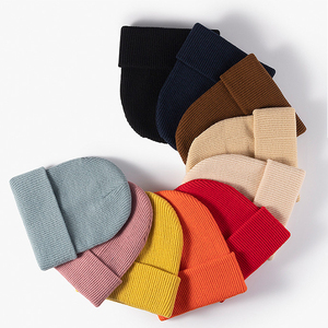 Chất Lượng Cao Acrylic Mùa Đông Dệt Kim Mũ Tùy Chỉnh Thêu Logo Màu Rắn Ấm Còng <span class=keywords><strong>Beanie</strong></span> Căng Dệt Kim <span class=keywords><strong>Beanie</strong></span> <span class=keywords><strong>Hat</strong></span> - Product Image 2