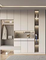 Mueble de Entrada, Mueble de Salón, Estante de Almacenamiento de Madera Maciza Multicapa de Gran Capacidad, Mueble de Entrada de Lujo para Zapatos