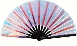 Printed Bamboo PVC Hand Fan 33cm Traditional Classic Angel Carved Style for Promotion Advertising New Product Ideas - Product Image 2