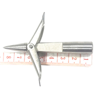 Pointes de lance de pêche sous-marine en acier inoxydable à tête filetée Two Wings, double ailette, pour la pêche au snapper en eau douce et en eau salée