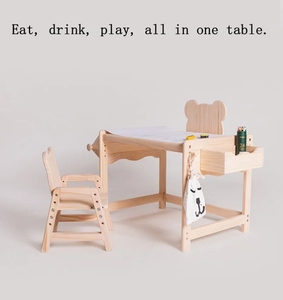 Vendita calda in legno Hight regolabile studio scrivania e sedia tavolo sedie per bambini scrivania assunto per camera da letto scuola all'aperto - Product Image 6