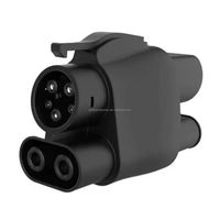 Adaptateur de charge EV 2-en-1 CCS2 vers CCS1 1000V 250A 300A 350A DC rapide et convertisseur de chargeur AC Type 2 pour véhicules électriques américains