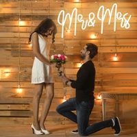 Neonawall En gros, enseigne néon LED personnalisée Mr & Mme, décoration de toile de fond pour mariage et anniversaire, IP65, cadeau pour jeunes mariés