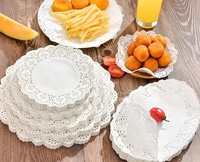 Napperons en papier dentelle de haute qualité, populaires, résistants à la graisse, jetables, de qualité alimentaire