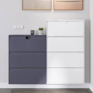 Modern Style Steel Panel <b>Shoe</b> Cabinet for Home Entryway Living Room Furniture <b>Space</b>-<b>Saving</b> <b>Storage</b> Shelves for Exterior - Product Image 6