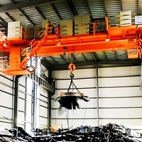 Pont roulant électromagnétique à double poutre de haute qualité QC 10, adapté aux usines de recyclage de l'acier et des ferrailles métallurgiques