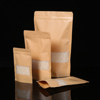 Sachet Doypack Personnalisé Auto-scellant à Fenêtre et Fermeture Éclair pour Emballage Alimentaire, Thé, Riz, Snacks - Vente en Gros