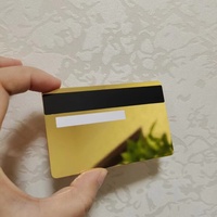 Haute qualité ISO modèle cartes de visite prix usine miroir or métal carte puce fente NFC Interface de Communication 13.56MHz