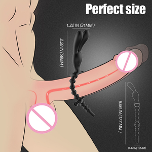 Nuevas llegadas Anillo de silicona para pene Oreja de conejo Anillo para pene Hombre Retraso de eyaculación Anillo ajustable para hombres Pareja - Product Image 6