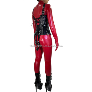 100% Pure Natural <strong>Latex</strong> Performance Costume, Full-body <strong>Suit</strong> with <strong>Latex</strong> Gloves and Corset, Customizable Size and Color - Product Image 4