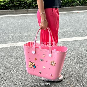 กระเป๋าโท้ทอีวาบีชสีทึบกันน้ำเปิดด้านบนดีไซน์ทันสมัยกระเป๋าถือผู้หญิงฤดูร้อน - Product Image 1