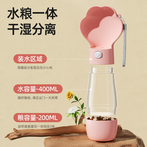 Portable Dog Water Bottle With Claw Design <b>Large</b> Opening Lightweight Pet Drinking <b>Cup</b> For Outdoor Walks And Travel Use - Product Image 3