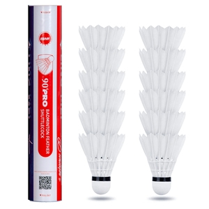LING MEI 90PRO BWF (12 pièces) Volants de badminton en plumes d'oie en gros LING MEI 90 PRO pour les tournois - Product Image 2