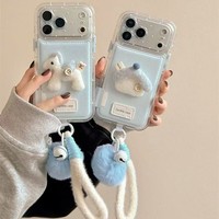 Coque de téléphone Furry House Pony pour Apple 17PROMAX bleue pour iPhone 17PRO. Nouveau modèle 17/16 type Soft Skin