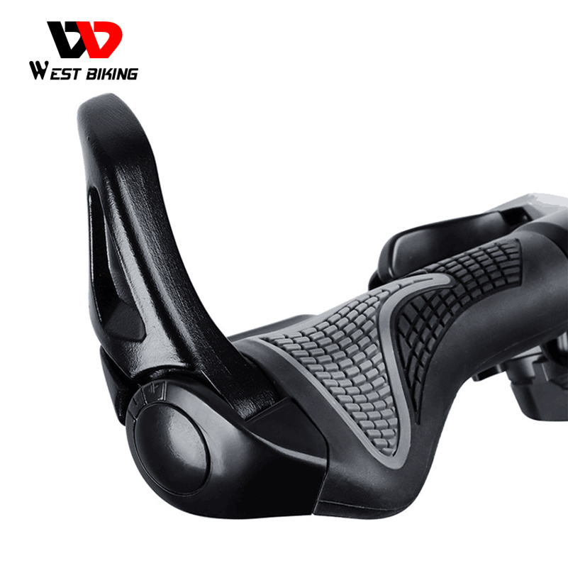 Велосипедные ручки WEST BIKING, резиновая нескользящая крышка, алюминиевый сплав, аксессуары для горных велосипедов