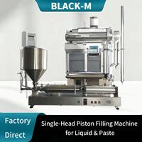 Machine de remplissage semi-automatique à piston de précision à tête unique 2-5L, en acier inoxydable 304, pour liquides et pâtes, industrie alimentaire et chimique