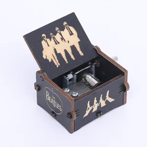 Kotak musik buatan kustom kayu kualitas tinggi kotak musik kecil kotak hadiah musikal