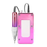 Salon Grade 45W Kohle bürste Vibrations arme 40000 U/min Nagel bohrkit Efile-System mit Power Bank Clock Base Station