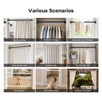 YIJIALE 800K ensembles/mois Livraison rapide Tringle de tension anti-affaissement en acier au carbone 32mm 62-118 pouces avec verrouillage interne pour salon et chambre