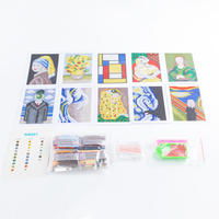 Lukisan berlian Mini 10 buah Set orang dan pemandangan lukisan berlian kustom ornamen Desktop Diy untuk dekorasi rumah