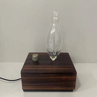 Diffuseur d'huile essentielle de brume fraîche électrique de haute qualité Design en verre en bois avec grain de bois naturel sans eau pour un usage domestique