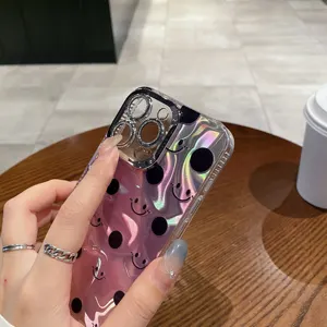 Capa de luxo gradietn para celular, capa para iphone 15 14 13 meninas com desenho de borboleta e glitter, ideal para iphone 15 pro