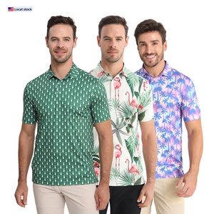 <span class=keywords><strong>Polo</strong></span> de golf pour homme en jersey de performance à imprimé intégral, <span class=keywords><strong>tissu</strong></span> tricoté à motif imprimé numériquement, stock local aux États-Unis - Product Image 1