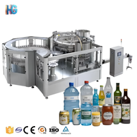 Machine de remplissage automatique 3 en 1 pour bouteilles en verre, ligne d'embouteillage haute vitesse pour boissons gazeuses, pour usine de boissons non alcoolisées