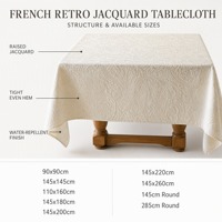 Nappe Jacquard Rétro Française Imperméable Effet Nacré pour Table à Manger – Vente en Gros, Fournisseur OEM ODM Eloria