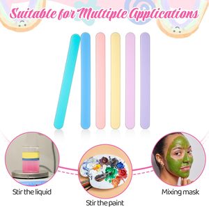 Varillas de Silicona para Mezclar Resina, Palitos de Silicona para Helados, Espátula de Silicona para Mezclar Resina, Cera, Pintura, Epoxi, Manualidades - Product Image 2
