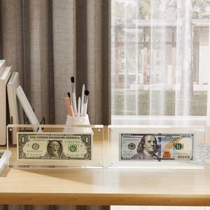 Espositore per banconote da un dollaro con cornice trasparente in acrilico <span class=keywords><strong>porta</strong></span> banconote magnetica espositore per biglietti - Product Image 5