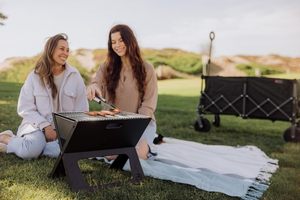 Portable Stainless Steel Folding <b>BBQ</b> Grill Modern Style Outdoor Charcoal Grill for Camping & Cooking - Product Image 6